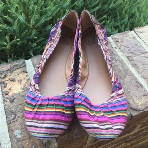 Colorful striped Lucky Brand flats